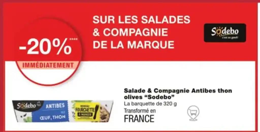 Salade & Compagnie Antibes thon olives “Sodebo”