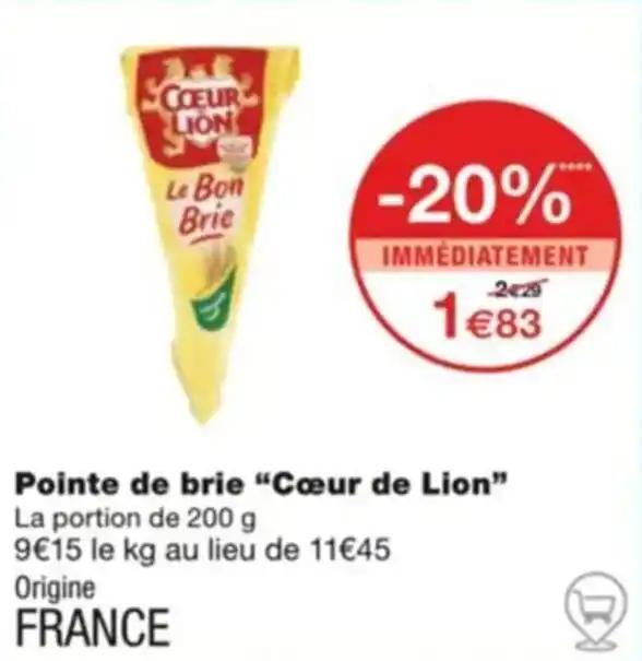 Pointe de brie "Cœur de Lion"