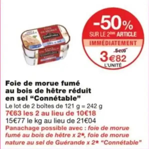 Foie de morue fumé au bois de hêtre réduit en sel "Connétable"