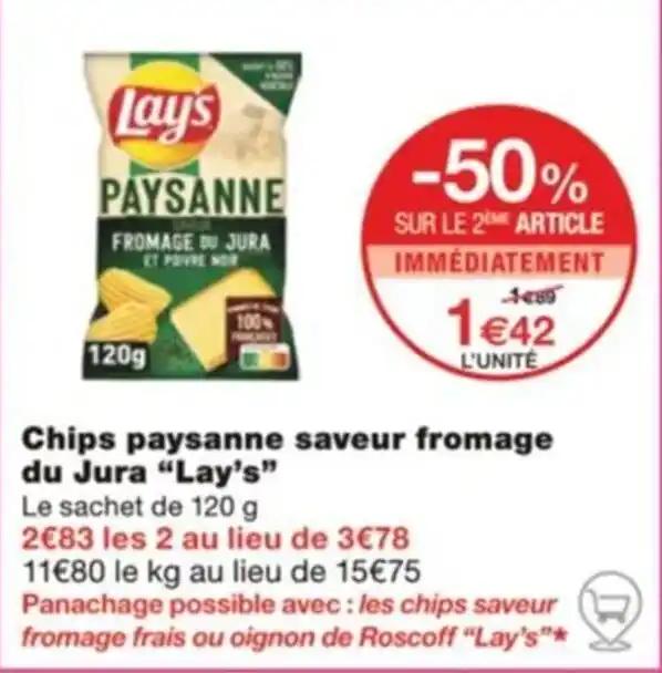 Chips paysanne saveur fromage du Jura “Lay's”
