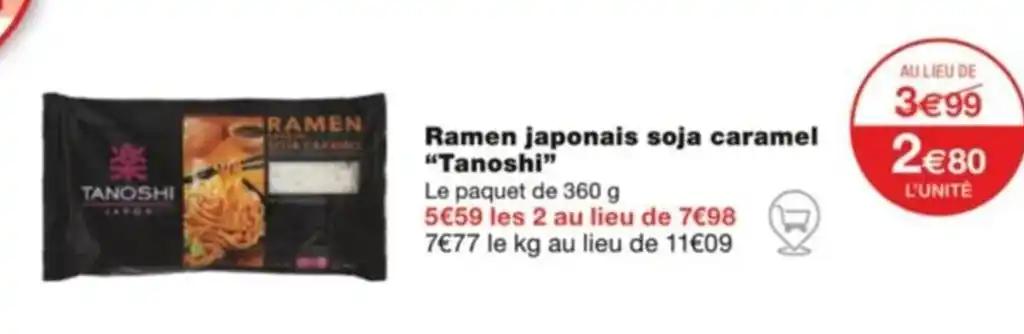 Ramen japonais soja caramel "Tanoshi"