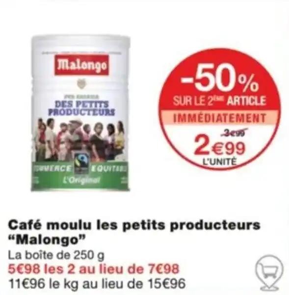 Café moulu les petits producteurs "Malongo"