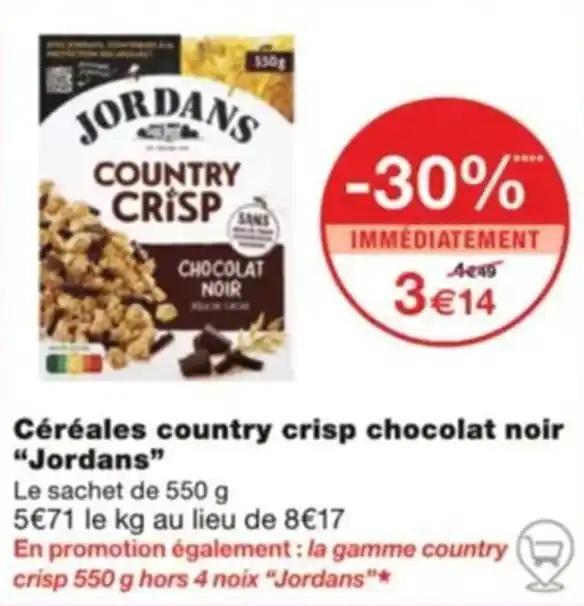 Céréales country crisp chocolat noir "Jordans"