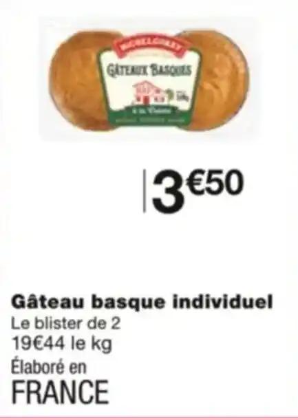 Gâteau basque individuel