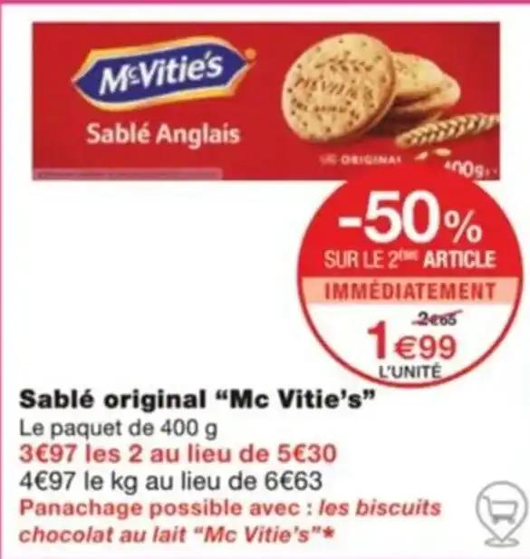 Sablé original "Mc Vitie's” Le paquet de 400 g
