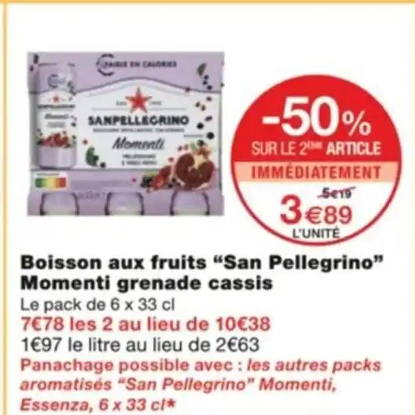 Boisson aux fruits "San Pellegrino" Momenti grenade cassis