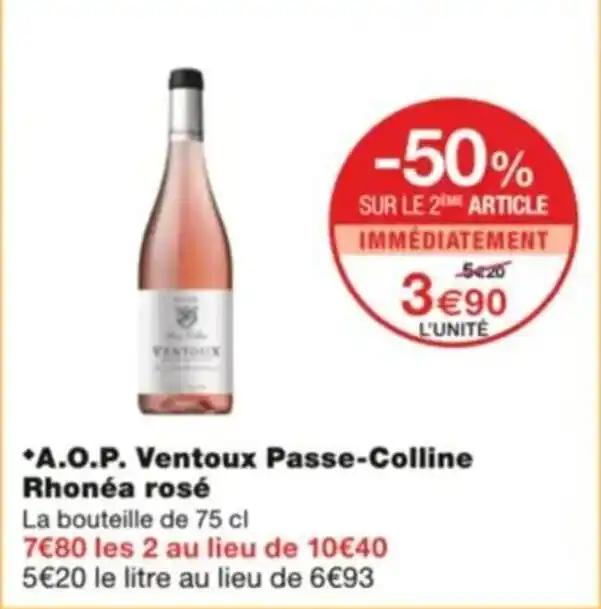 *A.O.P. Ventoux Passe-Colline Rhonéa rosé