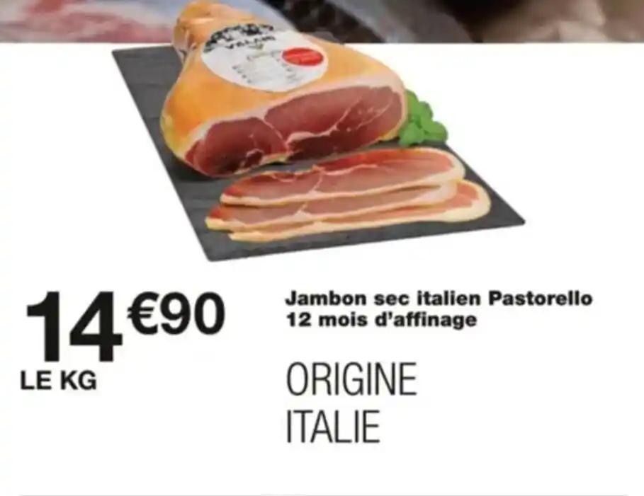 Jambon sec italien Pastorello 12 mois d'affinage