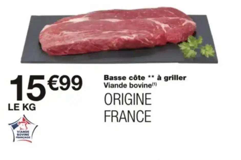 Basse côte ** à griller Viande bovine (1)