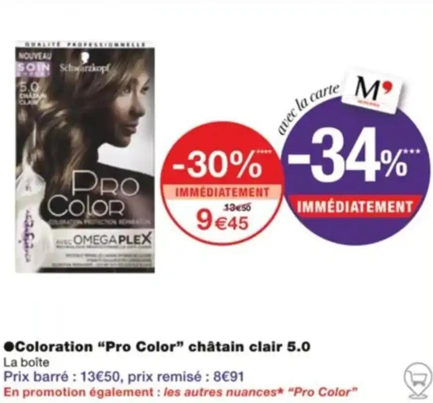 ●Coloration "Pro Color” châtain clair 5.0