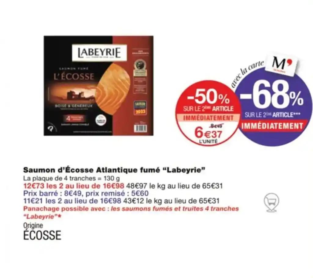 Saumon d'Écosse Atlantique fumé “Labeyrie”