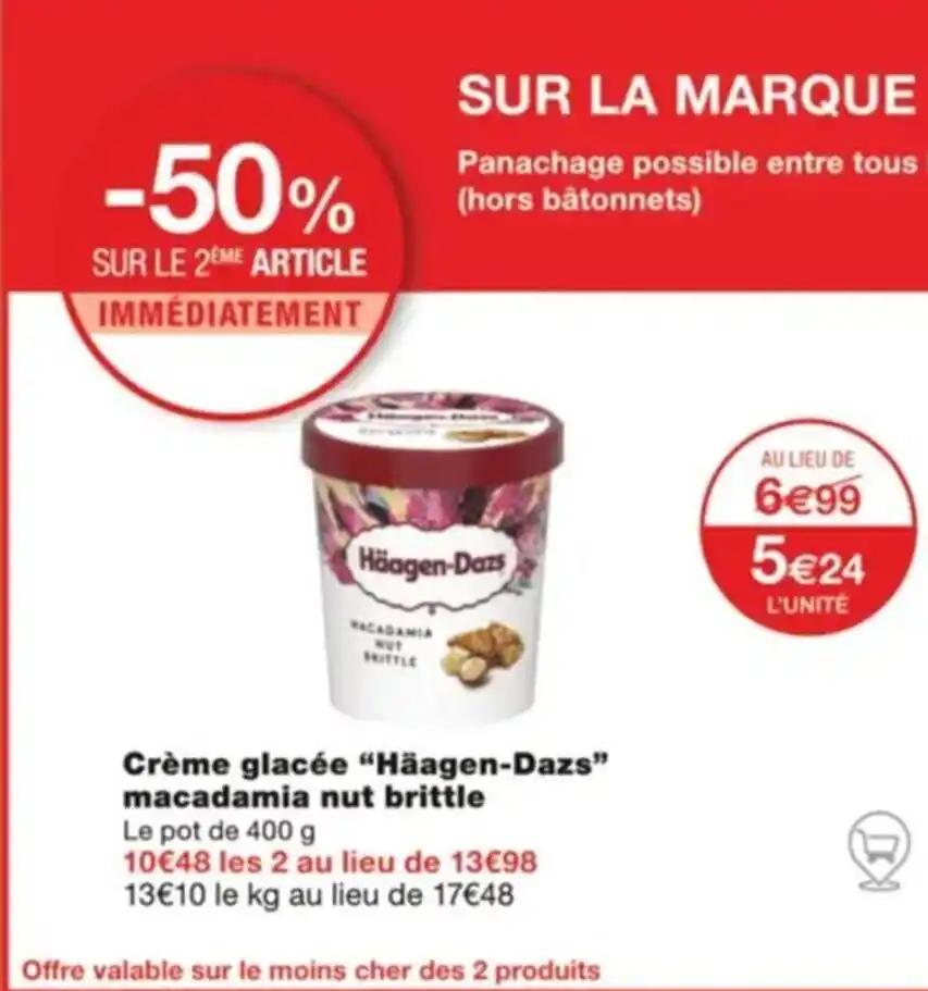 Crème glacée “Häagen-Dazs” macadamia nut brittle
