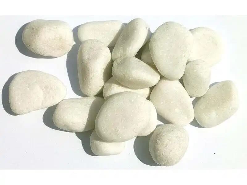 Graviers roulé en marbre, calibre 15/25mm 25 kg blanc