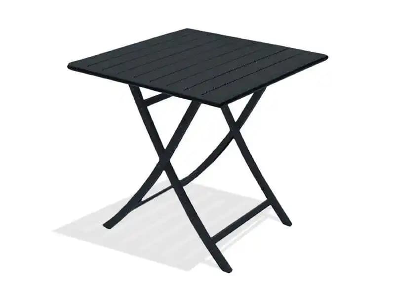 Table de jardin DCB GARDEN Marius carré noir 2 personnes