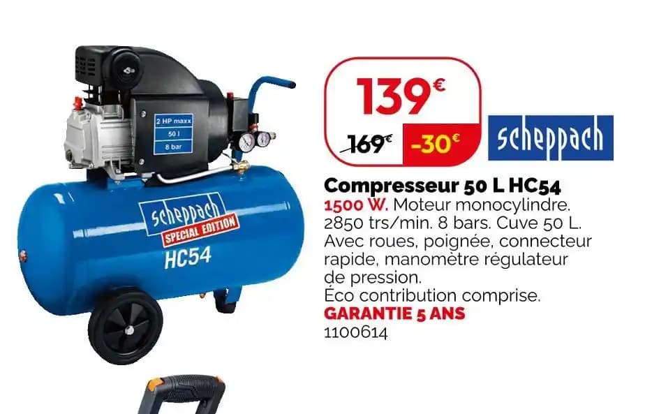 scheppach Compresseur 50 L HC54