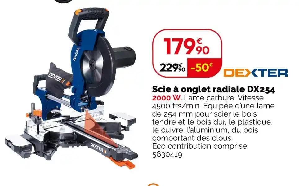 DEXTER Scie à onglet radiale DX254
