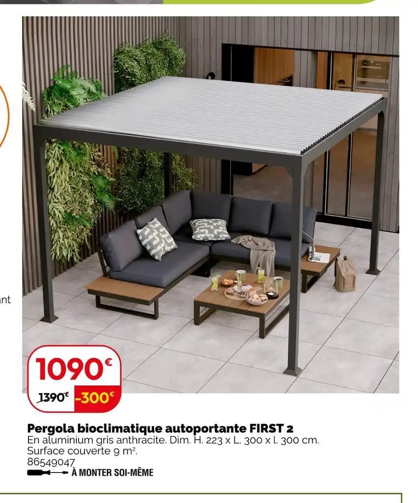 Pergola bioclimatique autoportante FIRST 2