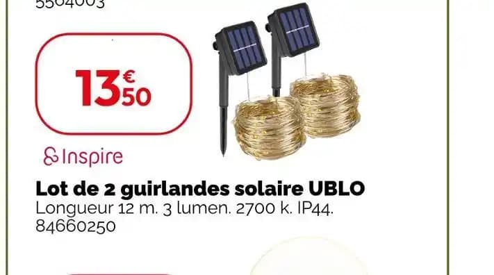Inspire Lot de 2 guirlandes solaire UBLO
