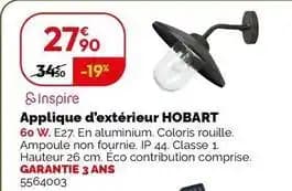 Hobart - applique d'extérieur