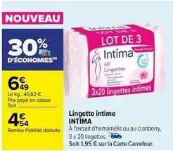 Intima - lingette intime