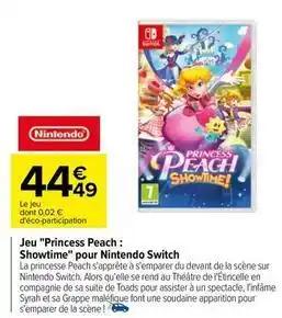 Nintendo - jeu princess peach:showtime pour switch