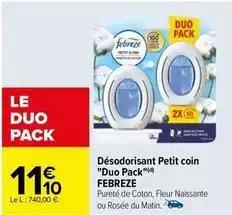Febreze - désodorisant petit coin duo pack