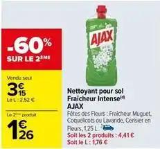Ajax - nettoyant pour sol fraîcheur intense
