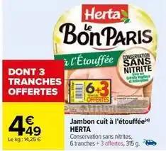Herta - jambon cuit à l'étouffée