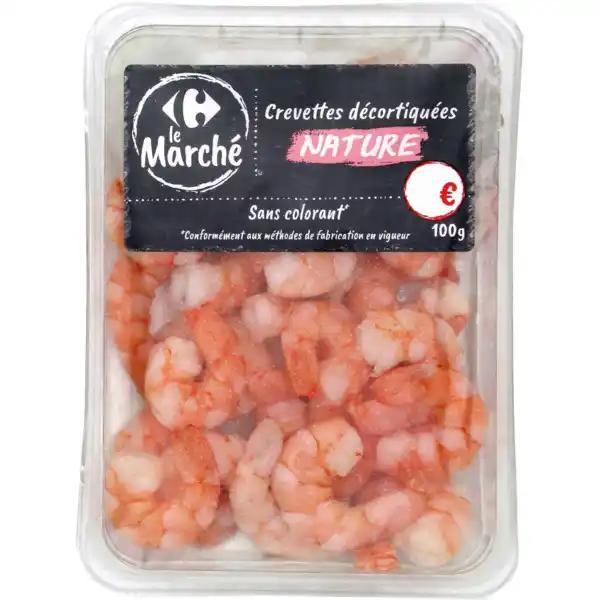 Crevettes décortiquées nature CARREFOUR Le Marché