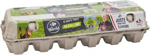 CARREFOUR LE MARCHÉ Œufs de poules élevées en Plein Air Filière Qualité