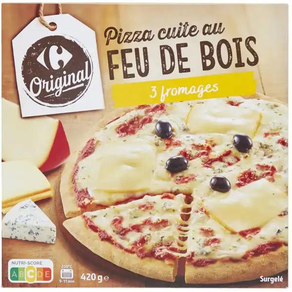 CARREFOUR ORIGINAL Pizza cuite au feu de bois surgelée