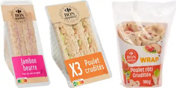 CARREFOUR BON APPETIT SUR TOUS LES SANDWICHS
