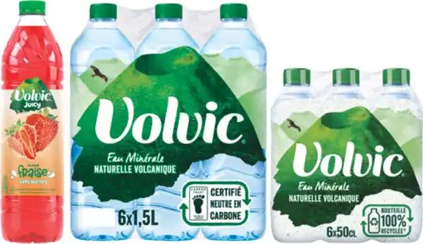 VOLVIC SUR TOUS LES PACKS D'EAU NATURE ET BOUTEILLES AROMATISÉES