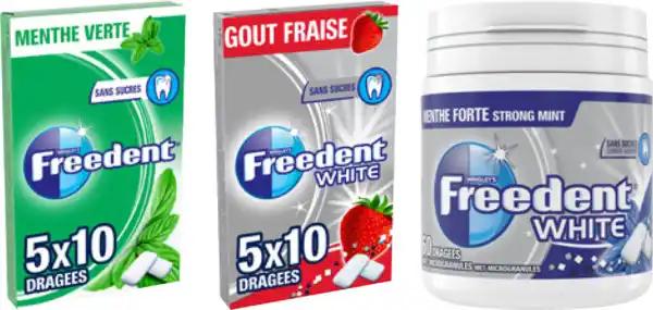 FREEDENT SUR TOUS LES CHEWING-GUMS