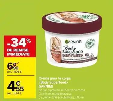Garnier - crème pour le corps body superfood