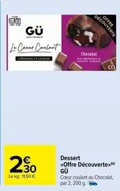 Gü - dessert offre découverte