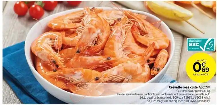 Crevettes rose cuite asc