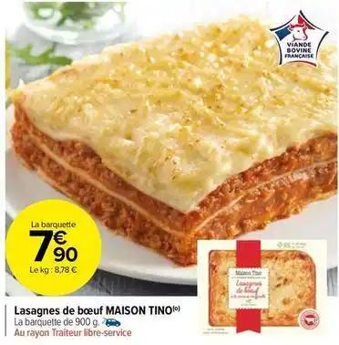 Maison tino - lasagnes de bœuf