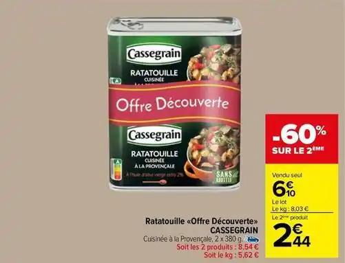 Cassegrain - ratatouille offre découverte
