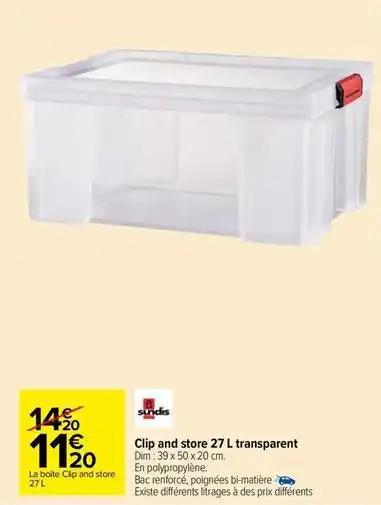 Clip and store transparent