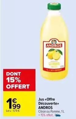 Andros - jus offre découverte