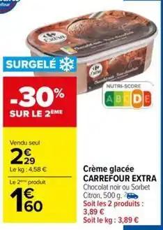 Carrefour - crème glacée extra