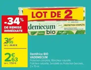 Vademecum - dentifrice bio