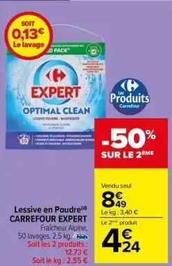 Carrefour - lessive en poudre expert