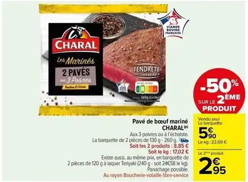 Charal - pavé de bœuf mariné