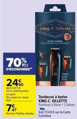 Gillette - tondeuse à barbe king c