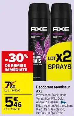 Axe - déodorant atomiseur