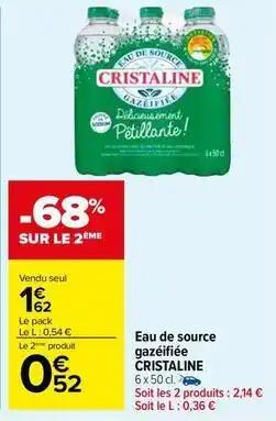 Cristaline - eau de source gazéifiée