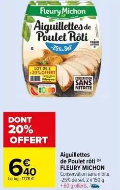 Fleury michon - aiguillettes de poulet rôti