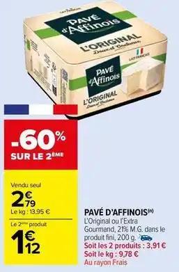 Pavé d'affinois - l'original